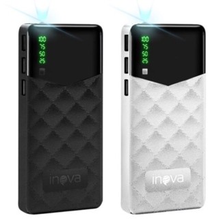 Power Bank inova POW-1068 3 portas USB 10000 mah visor de led lanterna
