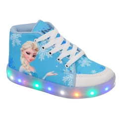 Tênis Led Bota Infantil Frozen Menina