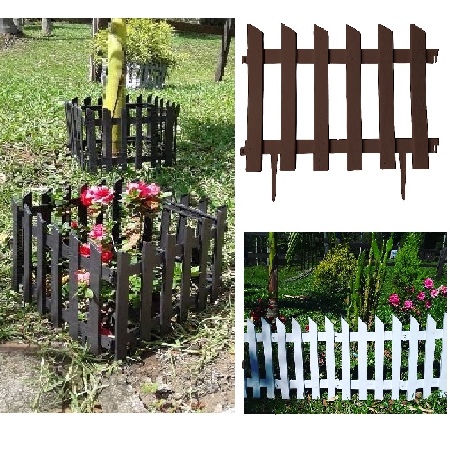 Cerca Decorativa Ripa Para Jardim De Plástico Marron P 35 cm