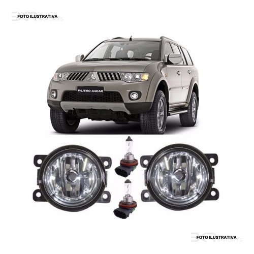 Par Farol De Milha Pajero Dakar 2009 2010 11 12 13 + Lâmpada