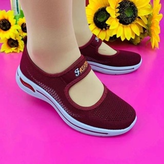 2022 Novos Sapatos De Malha Respiráveis Moda Casual Únicos Slip-On Caminhada Femininos