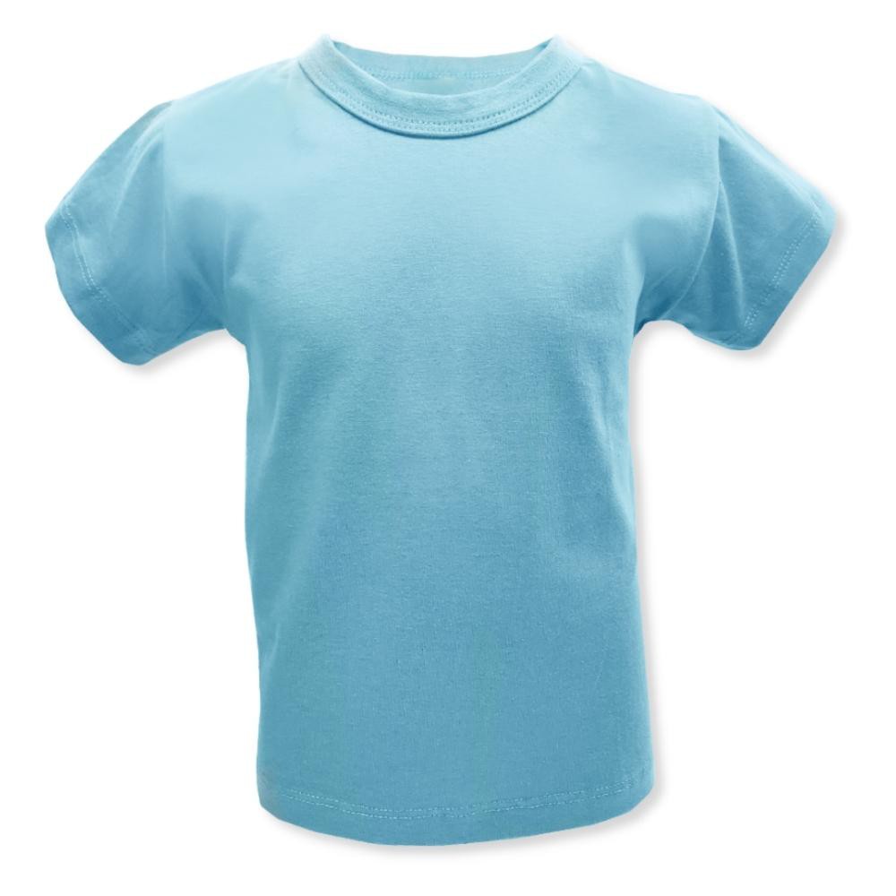 Camiseta Infantil Bebe Manga Curta P ao G Malha Lisa Básica 100% Algodao Menino Baby Deluxe