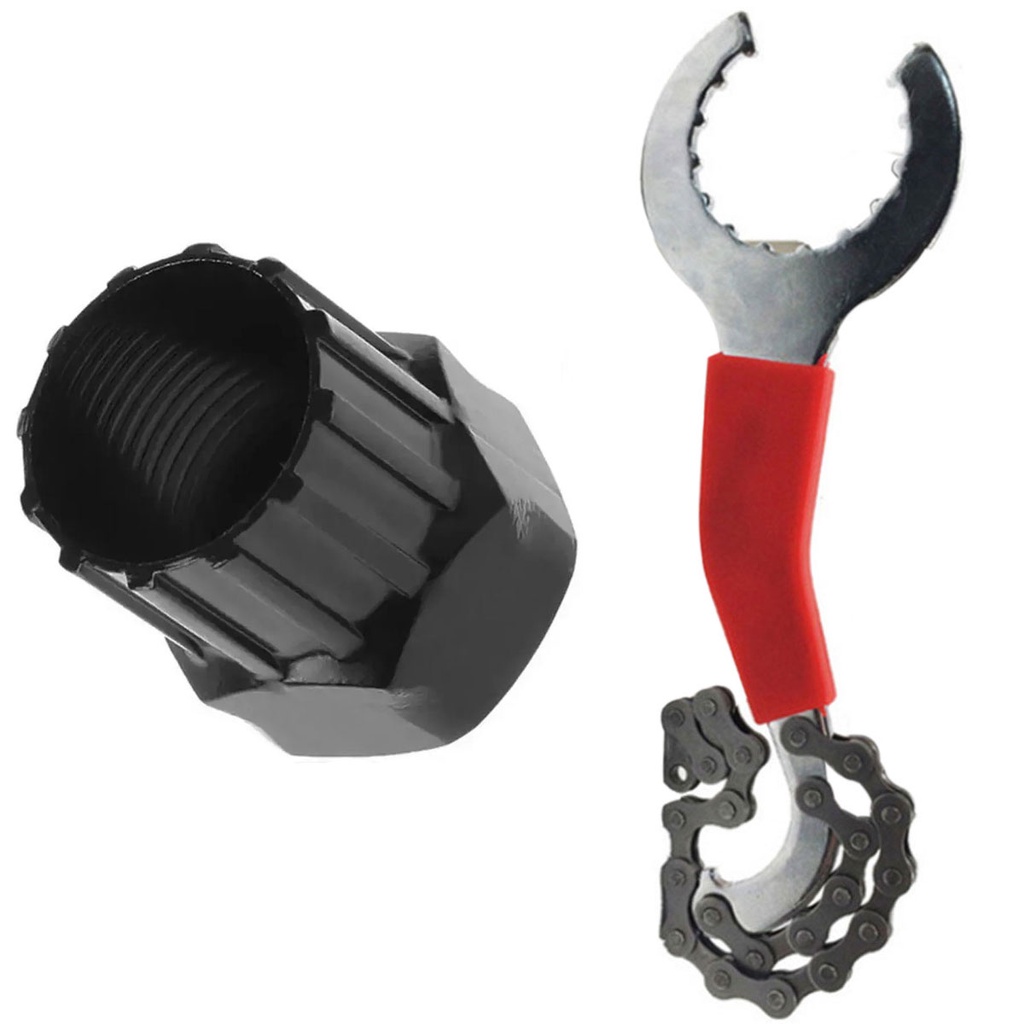 Chave Extrator De Cassete E Disco Catraca Bike Roda Livre + Extrator Catraca K7 Roda Livre Kl-9715a