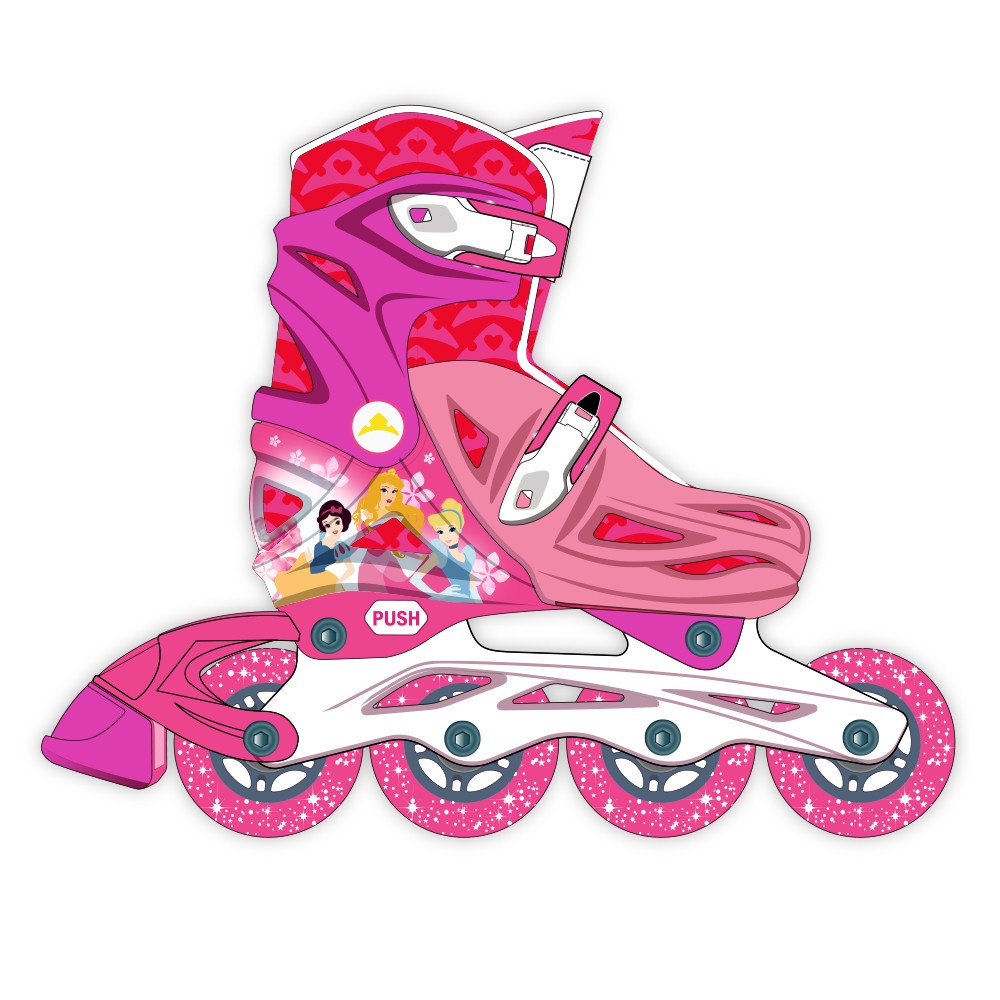 Patins Inline Ajustável Tam 35-38 Princesas Disney Multikids - BR1157