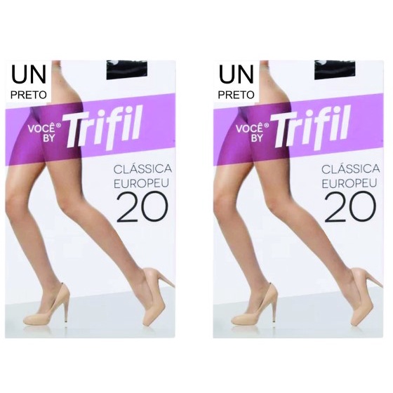 KIT 2 MEIA CALÇA TRIFIL MODELO EUROPEU FIO 20 DIVERSAS CORES em Oferta na Shopee