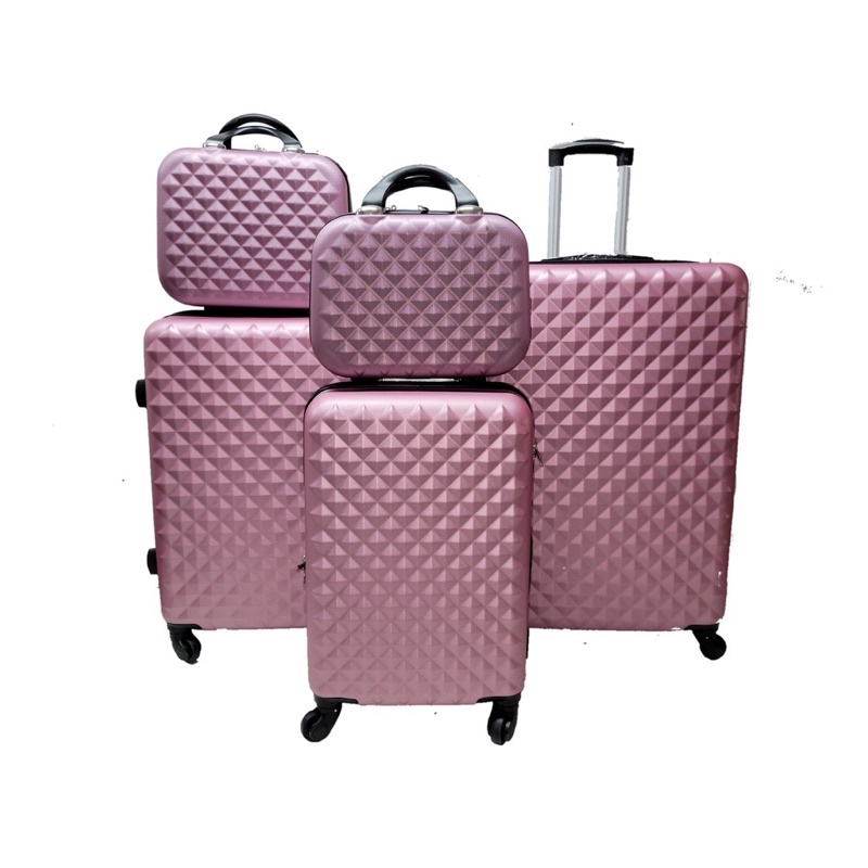 Kit 3 Malas de Viagem + 2 Frasqueira/ABS/Expansível