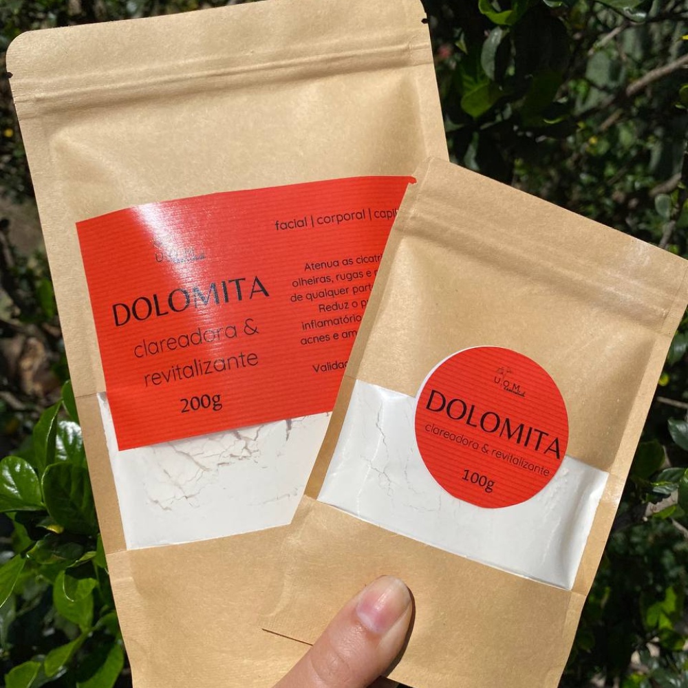 Dolomita em Pó Natural Pele de Porcelana Clareadora em Oferta na Shopee