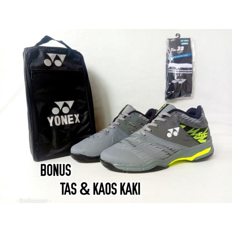 Yonex SHB Powes Cushiun 57 EX Badminton Sapatos/Última Para Homens Bônus Bolsa/Meias