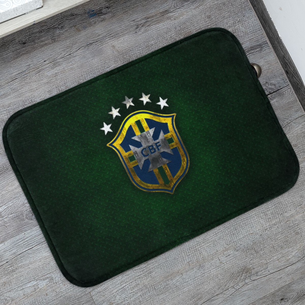 Tapete de Porta Decorativo Seleção Brasileira 40x60