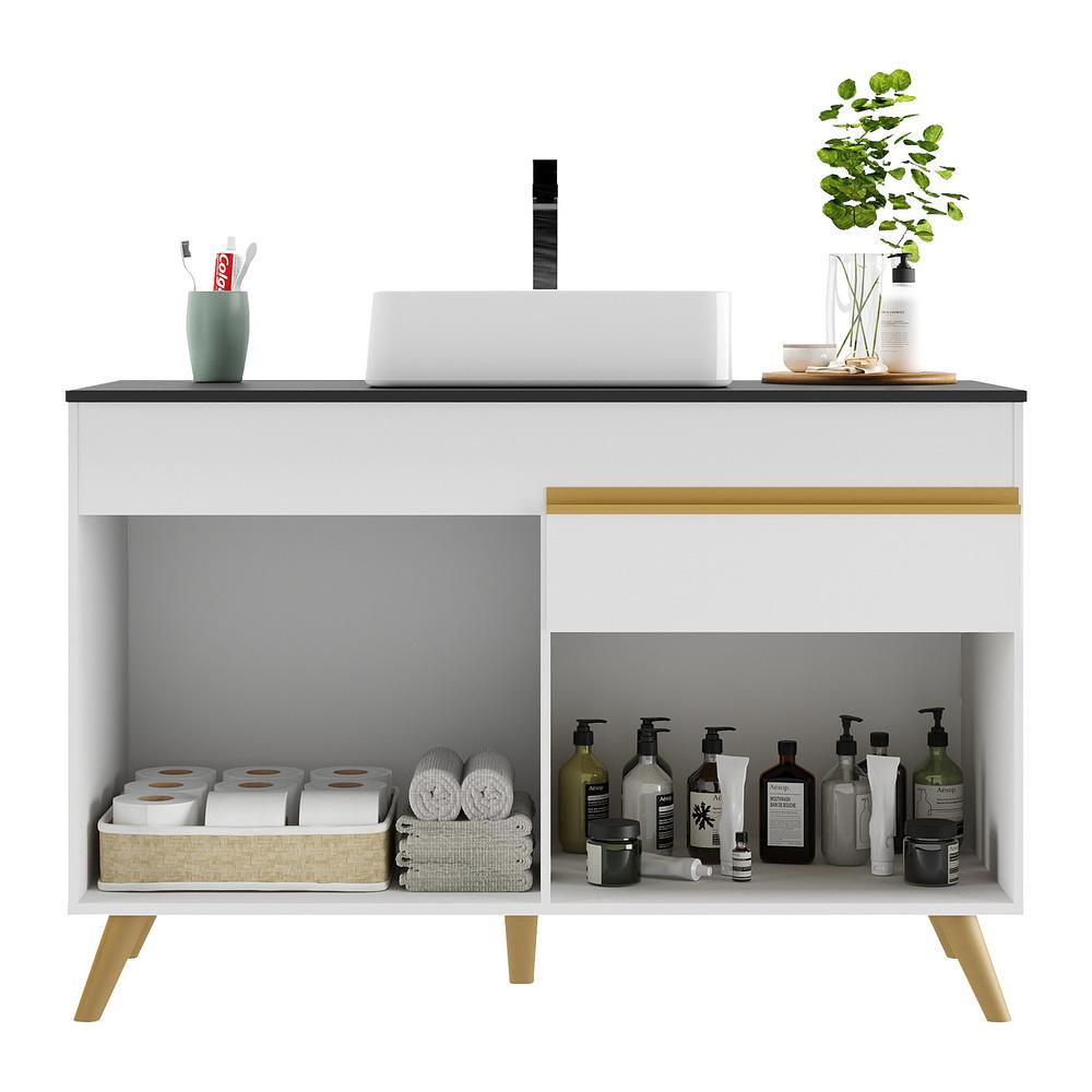 Gabinete Banheiro 2 Portas e 1 Gav Retrô 120cm Multimóveis MP5025 Branco · foto 2