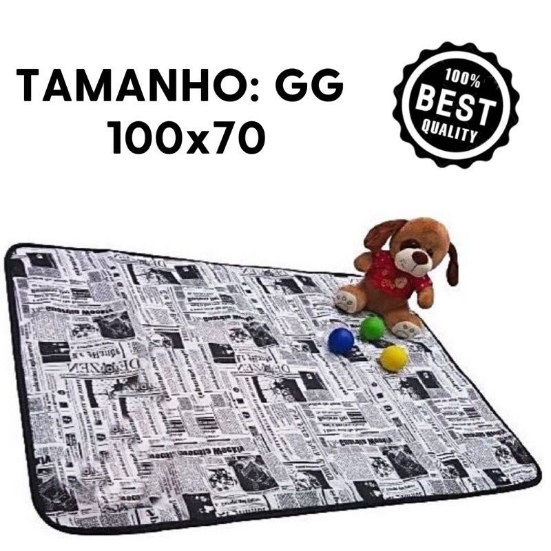 1 Tapete Higiênico Lavável pet Premium - Jornal 100x70