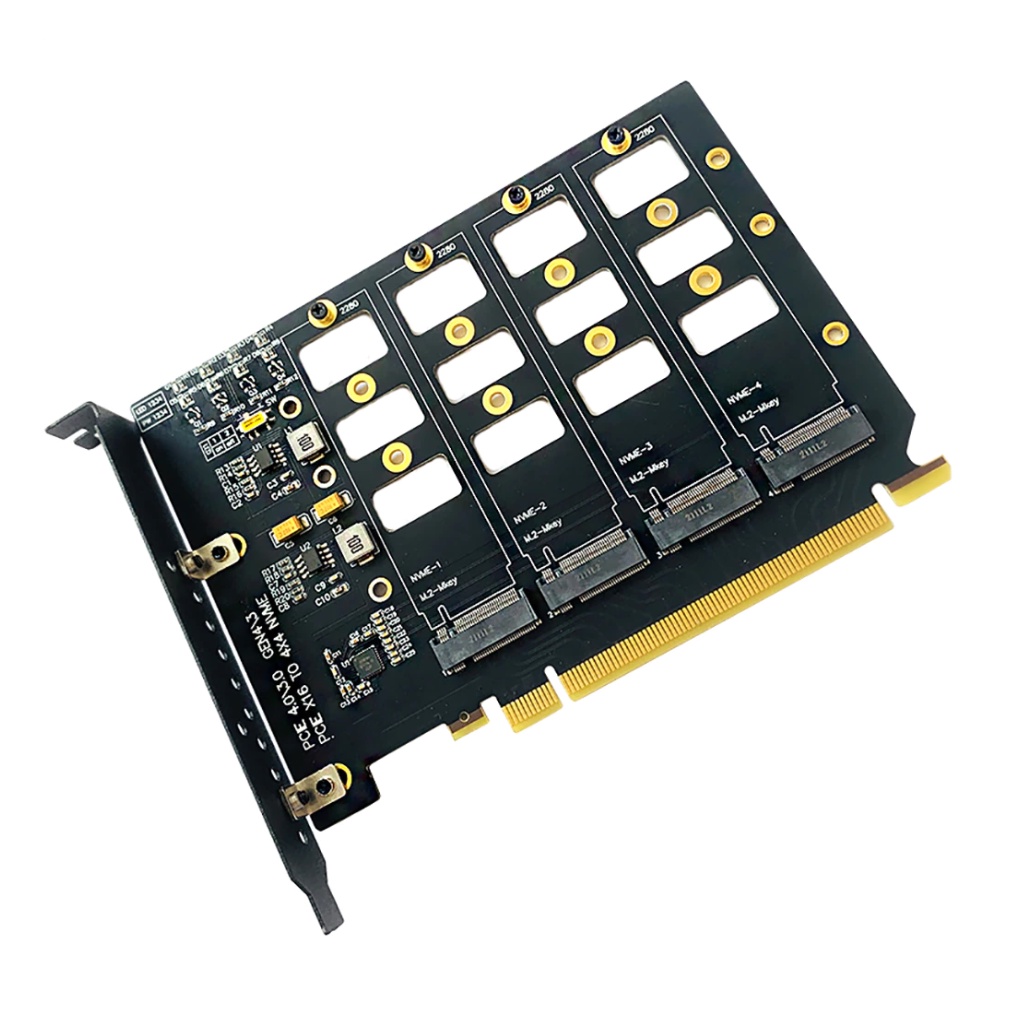 Adaptador de até 4 Ssd M.2 M2 Nvme X4 Para Pci-e Pcie X16 4.0 3.0