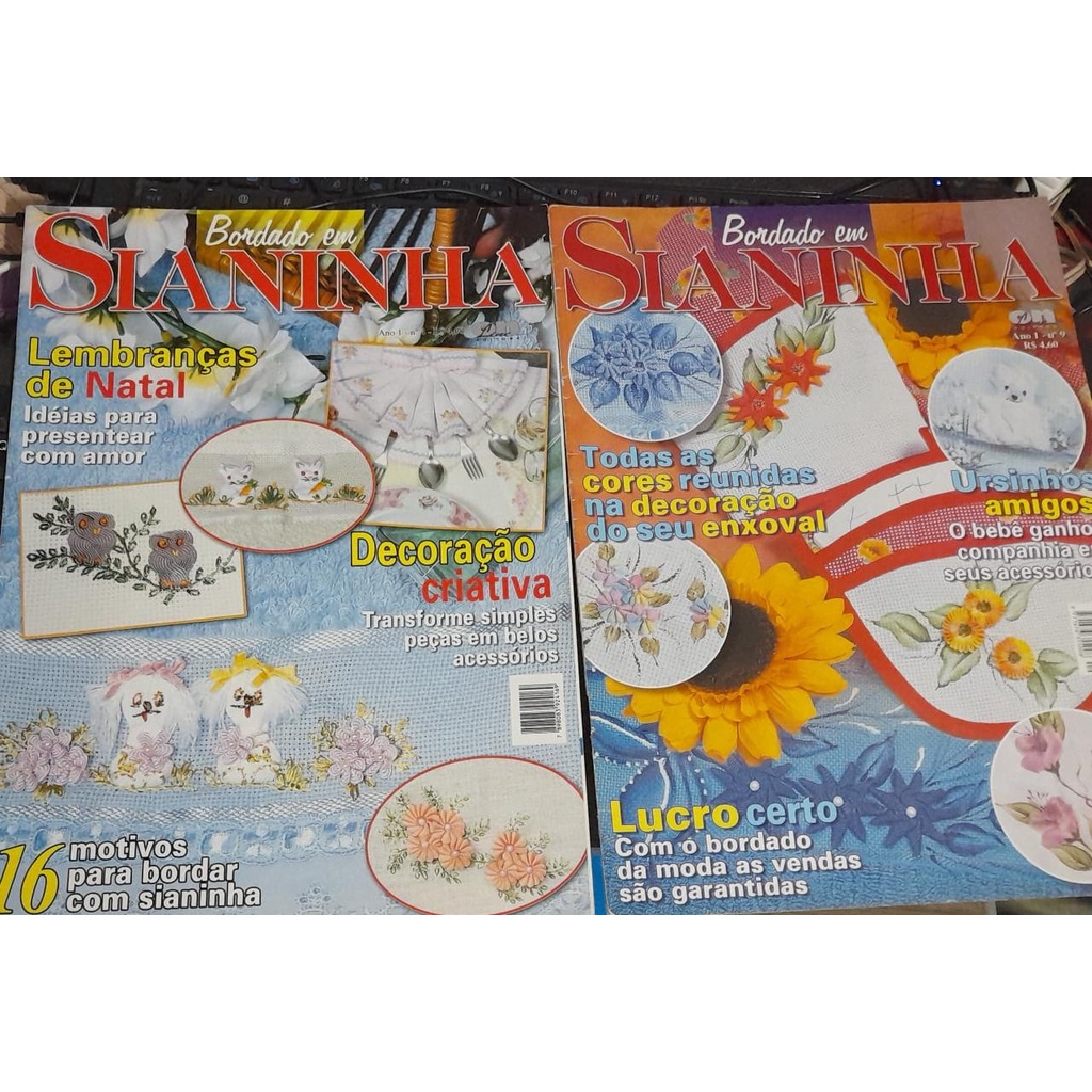 Artesanato Bordado Em Sianinha Ano 1 Nº 04 e Nº 9