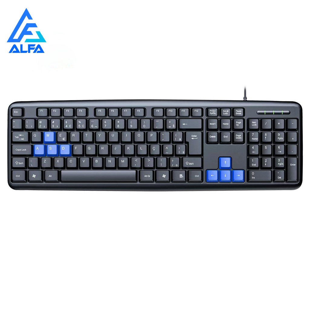Teclado Usb Abnt2 Padrão Pc Português Cor Preto em Oferta na Shopee