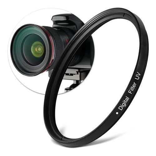 Filtro UV Kenko 55mm sem embalagem para câmeras profissionais.
