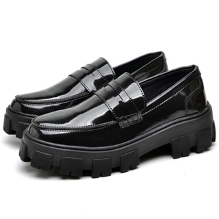 Sapato Mocassim Dubuy Oxford Feminino Preto Verniz Still 1404FG em Oferta na Shopee