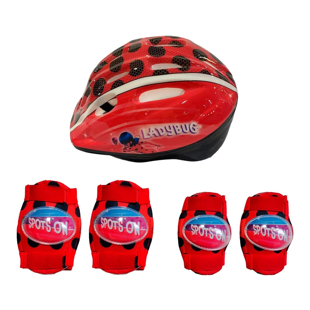 Kit de Proteção Miraculous Ladybug com Capacete Multikids - BR1630
