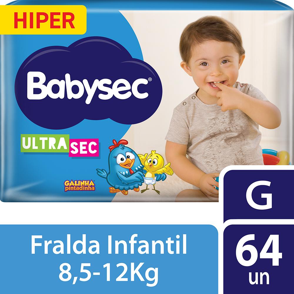Fralda Babysec Galinha Pintadinha Ultrasec Hiper Tamanho G 64 unidades em Oferta na Shopee