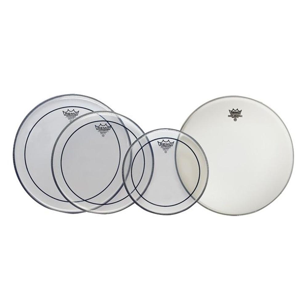 Kit de Pele Remo Pinstripe Clear 10"12"14" Caixa e tons pp-0110-OS