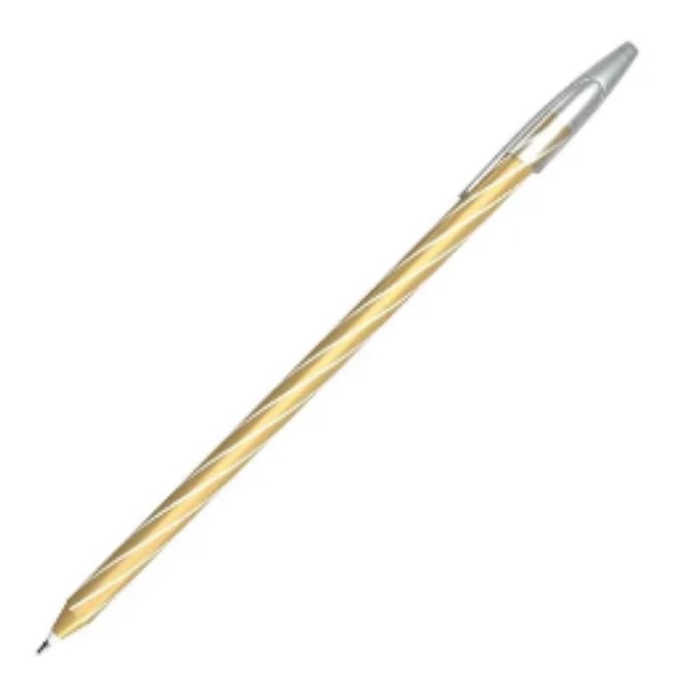 Caneta Esf Spiro 0.7 Ouro Com Tinta Azul Cis
