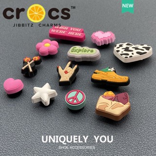 crocs jibbit Encanta Sapatos Divertidos Bonitos Florais Acessórios De Moda Bijuteria Decorativos Para
