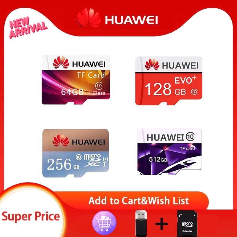 Cartão De Memória Huawei micro sd 128gb 256gb 512gb 1tb 64gb 32gb 16gb 8gb tf Flash Card Adequado Para Computador Smartphone