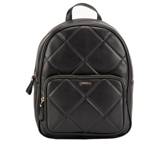 Mochila Gabriela Detalhe Matelassê Metalizado Preto