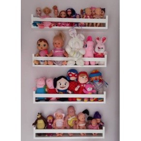 4 Prateleiras 60 cm Decoração Branco Mdf Livro Brinquedo Infantil em Oferta na Shopee