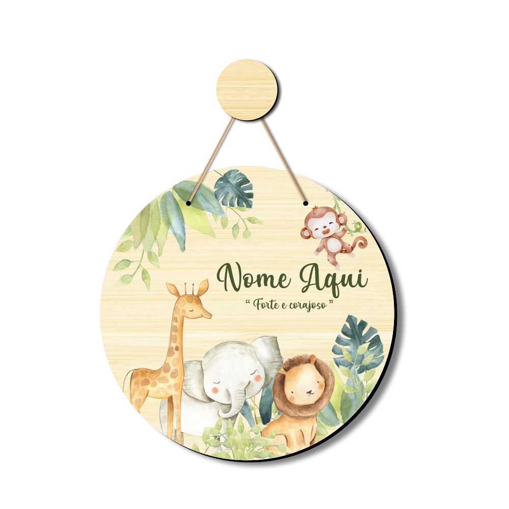 Placa Enfeite Porta Maternidade Safari Bichinhos Baby Decoração Quarto Bebê em Oferta na Shopee