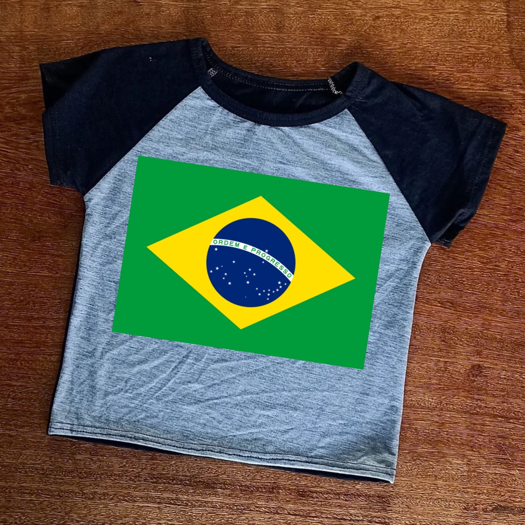 Camiseta do Brasil Bandeira - Infantil Unisex