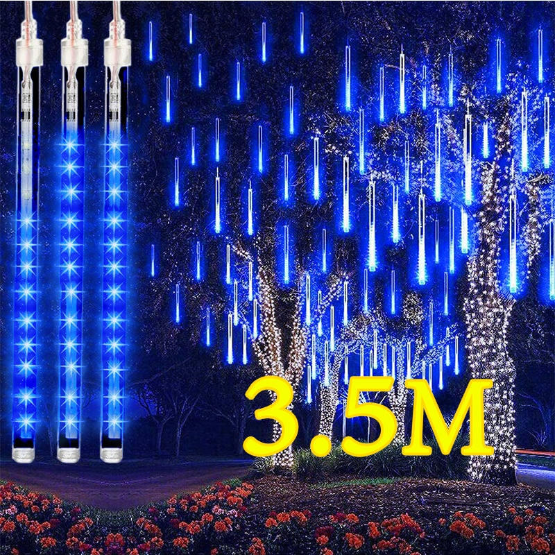  8Tubes 220V Chuveiro LED Meteoor Luzes Para Casa Jardim Árvore  Cortinas De Natal Decoração De Festa | Shopee Brasil