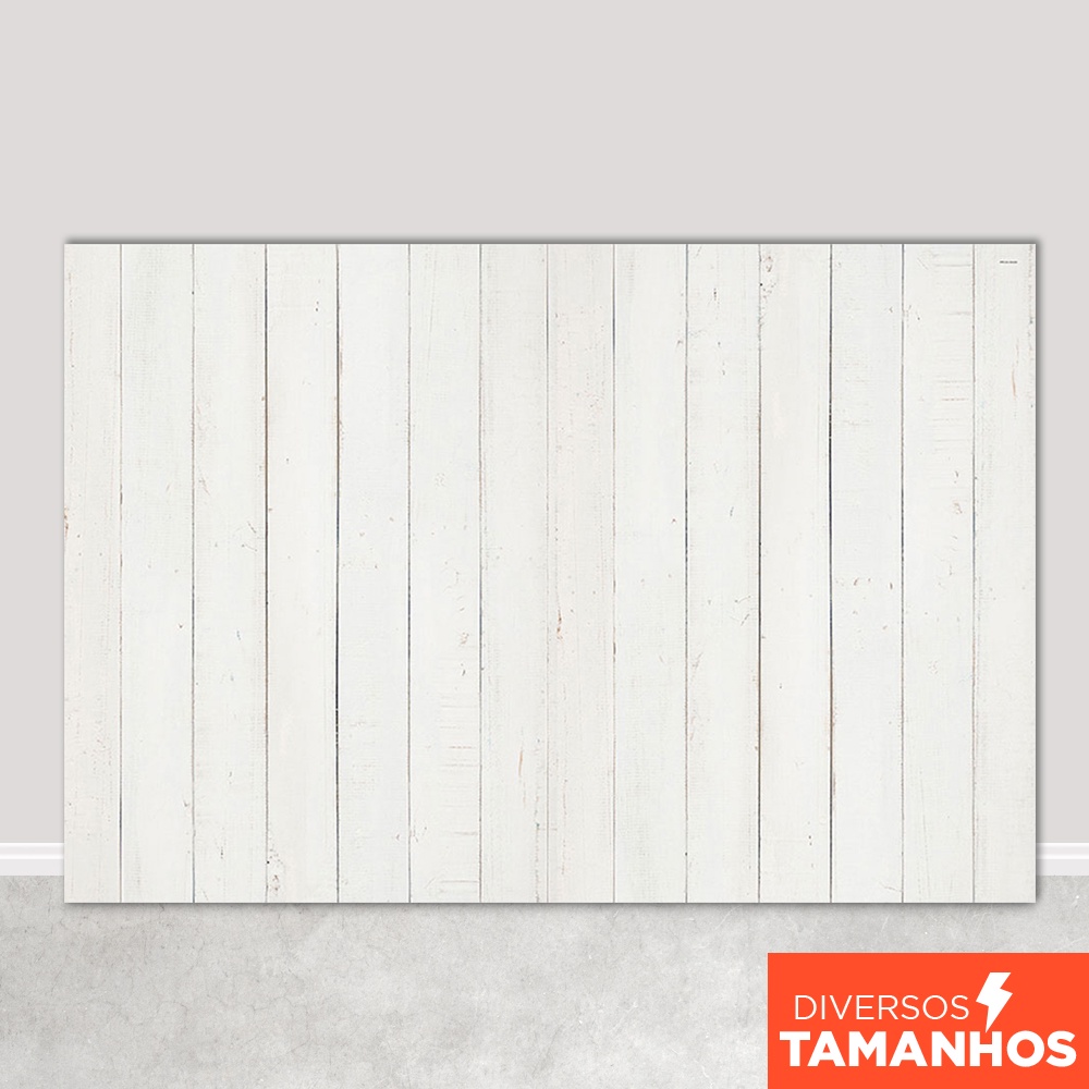 Fundo Fotográfico Textura Madeira Branca Painel Em Tecido Sublimado - FFM-210