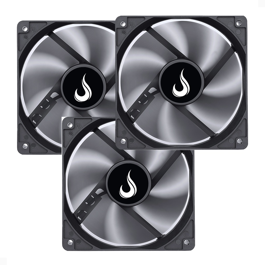 Kit 3 Fans Rise mode 120 x 120 mm Ventoinhas Gabinetes Gamer