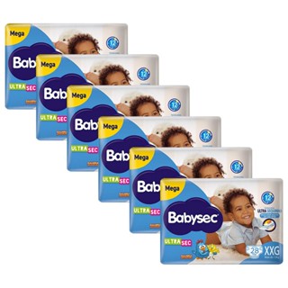Kit 6 Fraldas Babysec Galinha Pintadinha Ultrasec Mega Tamanho XXG 28 unidades cada