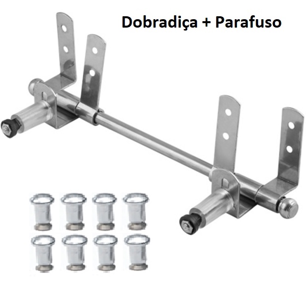 Dobradiça de Assento Tampa Vaso Sanitário Banheiro com parafusos rebite para fixação INOX - mahler