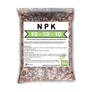 5Kg - Adubo NPK 10.10.10 Fertilizante Equilibrado para Folhagens, Plantas Verdes,  Flores Hortas e Plantas Saudáveis em Oferta na Shopee