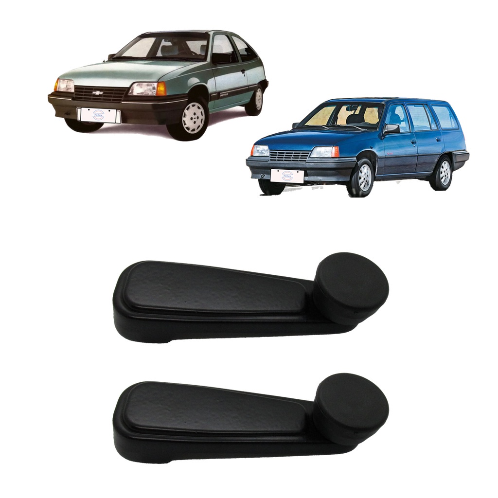 Par Manivelas do vidro Kadett e Ipanema 89-98 Preta (Metal) em Oferta na Shopee