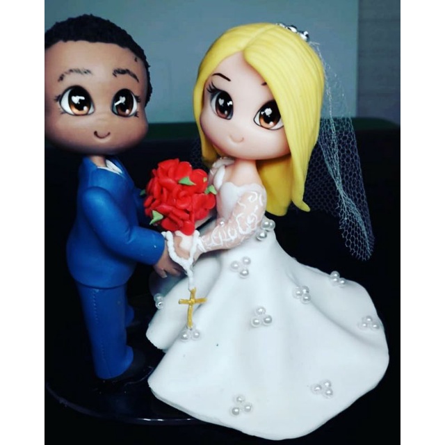 noivinhos personalizados topo de bolo de casamento