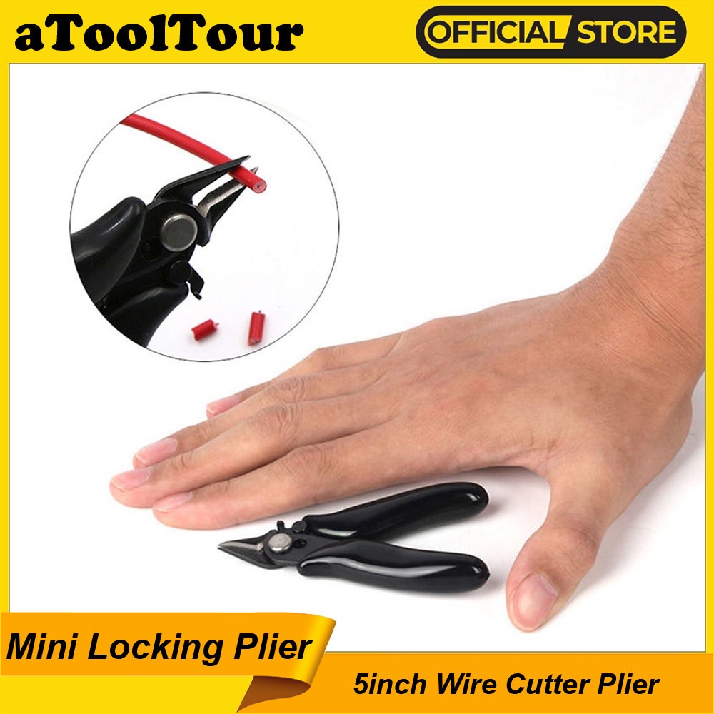 Mini Alicate Diagonal Cortador De Descarga De Fio 3.5 Polegada Micro De Corte De Cabo Eletrônico Isolante Borracha Lidar