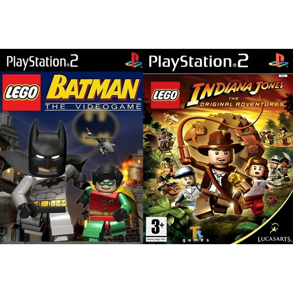 Kit LEGO Batman + LEGO Indiana Jones com 2 Jogos (PS2)