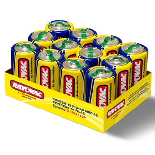 PILHA RAYOVAC D GRANDE BANDEJA 12 UNIDADES