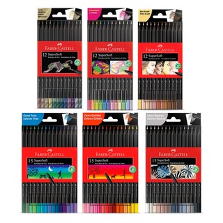 Lápis de Cor Faber-Castell SuperSoft 15 12 24 cores