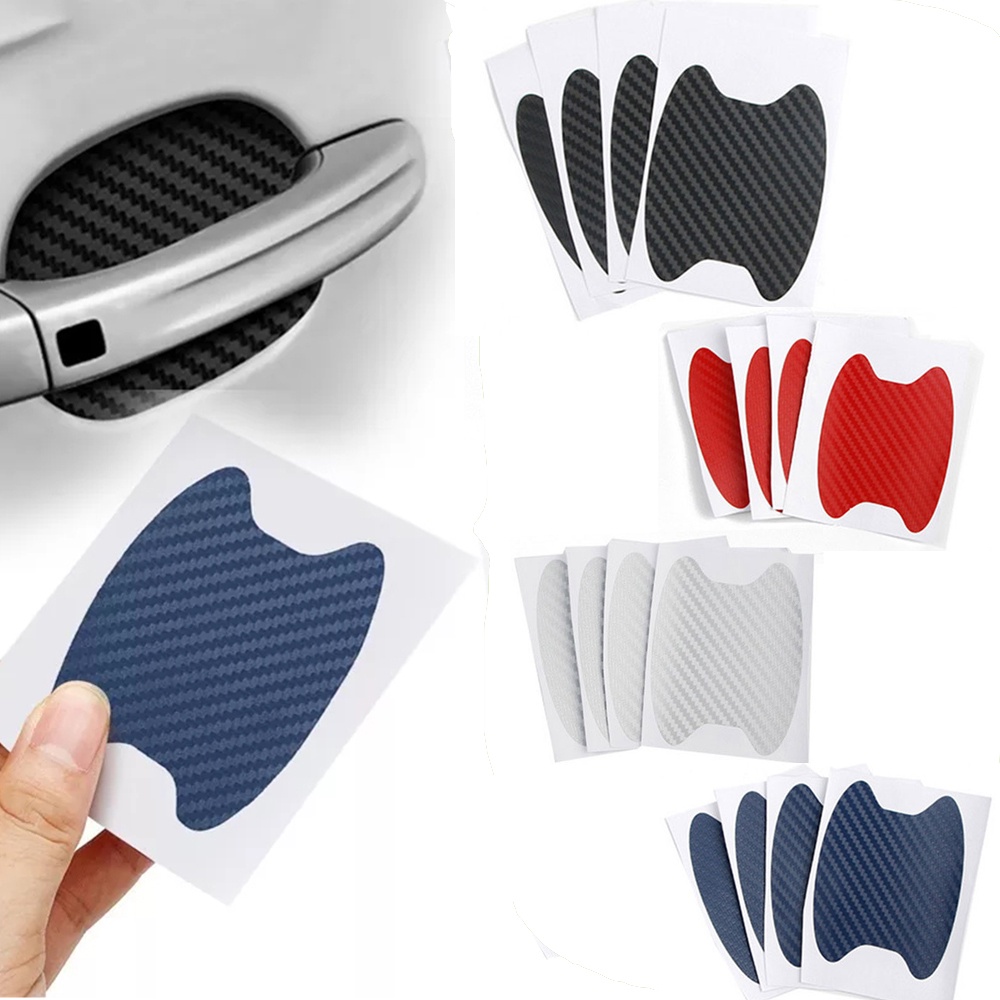 Kit 4 Capas Maçaneta Carro WORCAS - Fibra Carbono 3D Tamanho G