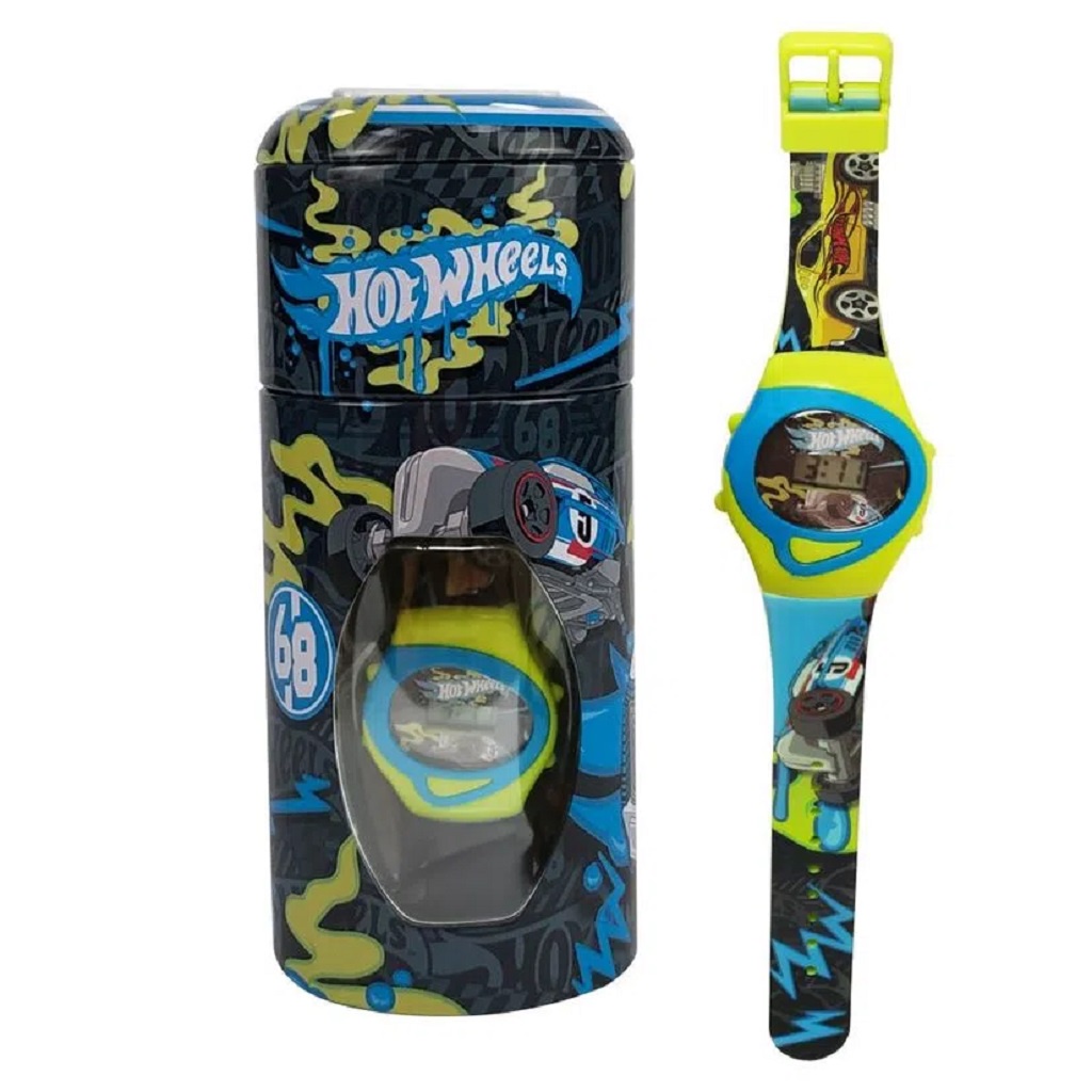 Relogio Digital Hot Wheels Com Cofrinho F0062 - Fun - Watches
