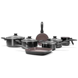 Jogo de Panelas Brinox Ceramic Life - Easy 7 Peças Preto em Oferta na Shopee