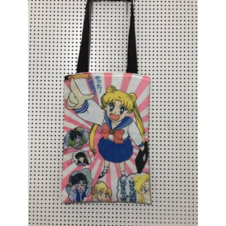 Bolsa sacola dupla face sailor moon color pink color ecobag