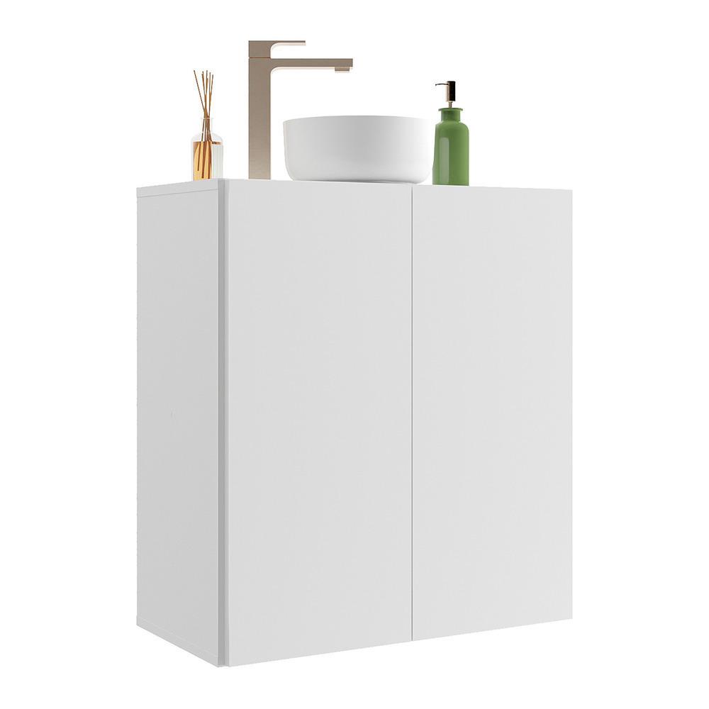 Gabinete Banheiro 2 Portas Suspenso 63cm Multimóveis MP5007 Branco - Home & Living