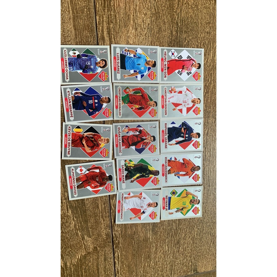 FIGURINHAS (PRATA) LEGENDS OFICIAIS DO ALBUM DA COPA DO MUNDO QATAR 2022