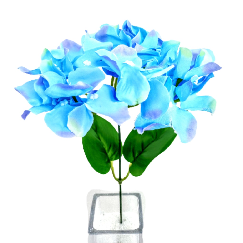 1 GALHO Hortensias Artificiais Hortencias Artificial Flores Flor do Campo  Azul Azuis = CHEGA RÁPIDO | Shopee Brasil