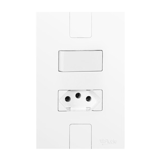 Interruptor 1 Tecla Simples + Tomada 20A Caprice Modular Pluzie 4x2